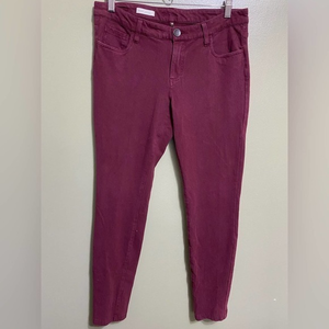 Kut From The Kloth Burgundy Jennifer a ultra Skinny Jean,‎ Size 10